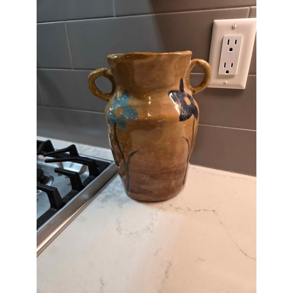 Studio pottery peice vase very heavy!